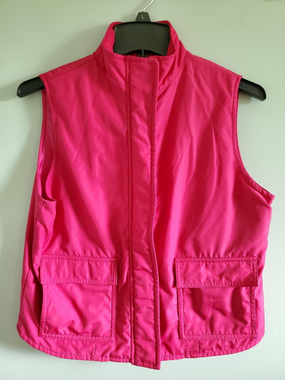 Liz Claiborne Bright Pink Sleeveless Puffer Vest